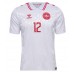 Echipament fotbal Danemarca Kasper Dolberg #12 Tricou Deplasare European 2024 maneca scurta